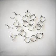 3 Ring Necklace Extender Toggle clasp, Pewter 1.75 Inch, 5 sets - £3.18 GBP