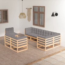  Patio Lounge Set Natural Solid pinewood Large Modular - $20,086.30 MXN