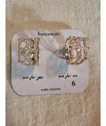 2 Francesca&#39;s Gold Plated Cubic Zirconia B F F  Rings Size 6.  New On Pkg. - $25.30 CAD