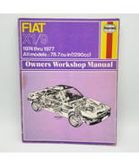 Haynes Fiat X1/9 1974 thru 1977 Service Manual Repair Shop Book 1290cc 1... - $15.00