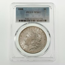 1888 Argento Morgan Dollaro Selezionato Da PCGS Come MS-63! Splendido Moneta - £114.66 GBP