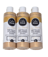 3 Pack Color Pour Pre Mixed Metallic Pouring Paint Rose Gold 8oz. - $423.18 MXN