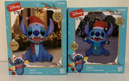 New Gemmy Disney Stitch Christmas Airblown Inflatable 2023 Lot Of 2 3.2 &amp; 4.5 FT - £104.98 GBP