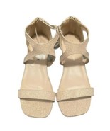 Adrienne Vittadini Girl Dress Shoes Size 5.5 Sparkly Gold NEW WITHOUT BOX  - £7.40 GBP