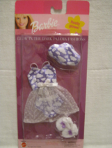  Barbie Doll Clothes Fashion Collectible ~ PURPLE/WHITE Satin Glow PAJAMAS1999 - £10.94 GBP