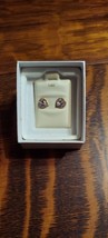 Solitaire 1.00CT Heart Halo Cz Stud Earrings genuine 14K Rose Gold studs... - $3,159.16 MXN