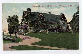 Home of Adolphus Busch Pasadena California Postcard - £7.77 GBP