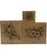 Stampin Up! Christmas Cardinal Rubber Stamps Set Of 3 - €28,87 EUR