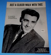 Jimmie Rodgers Sheet Music Just A Closer Walk With Thee Vintage Home Folks Music - £27.96 GBP