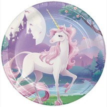 Unicorn Fantasy Dessert Paper Plates Birthday Party Supplies 8 Per Pack New - £3.94 GBP