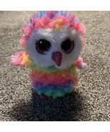 TY Beanie Boos 6&quot; Owen the Rainbow Owl Plush 2017 Stuffed Animal Toy - €6,84 EUR