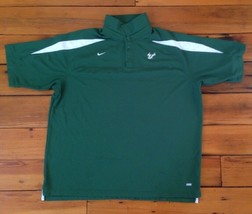 University South Florida Bulls USF Green Nike Dri Fit Dry Golf Shirt 3XL... - $29.99