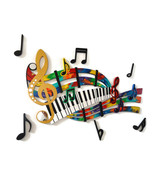 Music Wall Art - Unique Abstract Music Notes &amp; Piano Keys Wall Sculpture... - $8,986.16 MXN