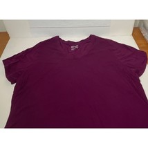 Terra &amp; Sky Purple Berry Short Sleeve V-Neck T-Shirt Plus Size Womens 2X 20W-22W - £19.65 GBP