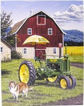 John Deere Farm Tractor Country Farming Harvest Farmer Metal Sign - $30.00