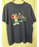 Disney Park Mickey&#39;s Gym Right on the Button T Shirt Size Size M  Retired - $62.29 CAD