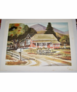 VINTAGE 1977 “HOMESTEAD” PRINTED (WATERCOLOR-STYLE IMAGE) POSTER-LIMITED... - $127.12 MXN