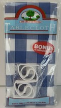 The Great Outdoors Blue Tablecloth With Bonus  4 Tablecloth Clips 52&quot; X ... - $9.00