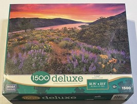 Mega Brands Deluxe Jigsaw Puzzle SUNSET SHOW 1500 Piece Large Size NEW - $11.95