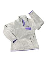 Patagonia Medium Snap T Polartec Fleece Pullover Jacket Gray  Fuzzy Purp... - $42.49