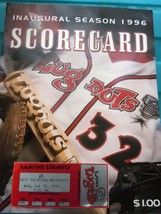 Lansing Lugnuts Baseball Team Inaugural Season 1996 Scorecard &amp; Ticket - $3.99