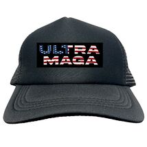 TRUMP Ultra Maga Flag Inside FUNNY Trucker Hat Cap Foam Mesh Baseball HF... - $15.83
