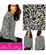 Lilly Pulitzer Luxletic Blythe pullover Onyx Can You Zee Me Luxletic Large - $122.88