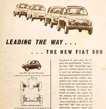 1957 New Fiat 500 England Import Advertisement Autocar Automobilia DWPP2 - $550.29 MXN