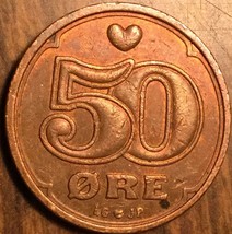 1994 DENMARK 50 ORE COIN - £1.55 GBP
