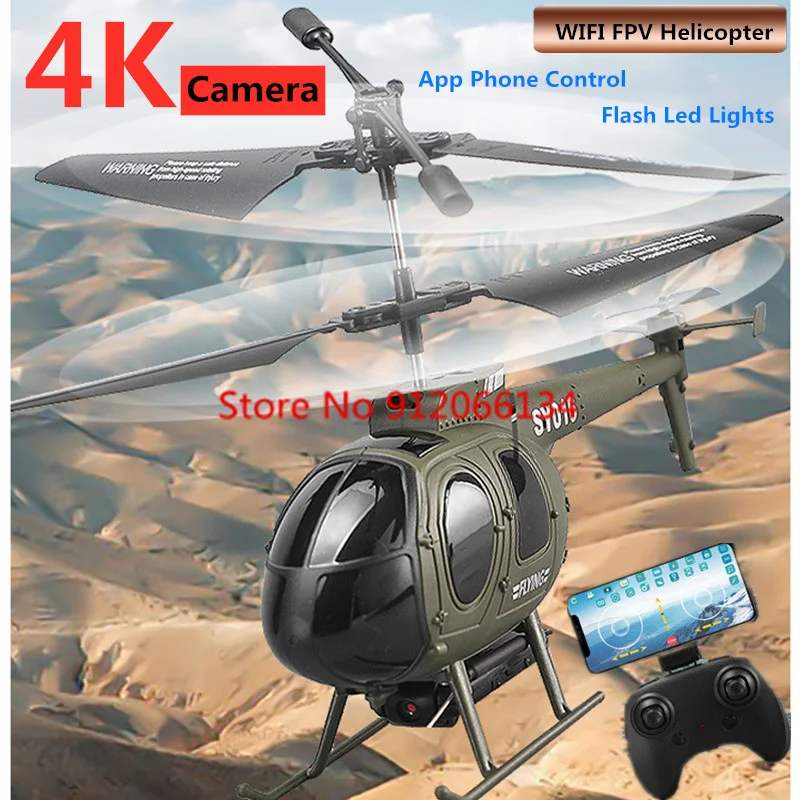 New Design RC Helicopter with 4K HD Camera  2.4G 4CH LED Lights Altitude... - $65.11+