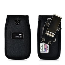 Turtleback Fitted Case Made for ZTE Z320 Cymbal Flip Phone Black Nylon Heavy Dut - £30.25 GBP