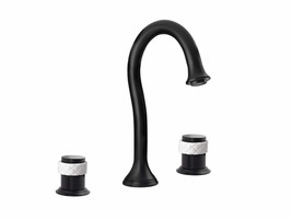 Coquette matte black widespread  bathroom sink faucet. - $1,015.00
