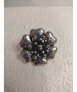 Finger Ring Large Flower Boho Shabby Victorian Jewelry Silver Tone Sz 17... - $13.24 CAD