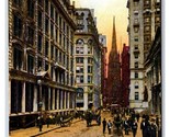 Wall Street View New York City NY NYC UDB Postcard W14 - $3.91