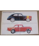 1973 - 2 Page Magazine Car Print - 1940 Ford Sedan &amp; 1955 Chevy Hot Rods A6 - $13.31 CAD