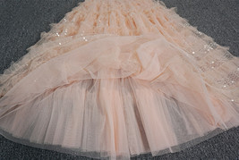 Blush Midi Tulle Skirt Outfit Women Plus Size Fluffy Tiered Tulle Skirt image 5