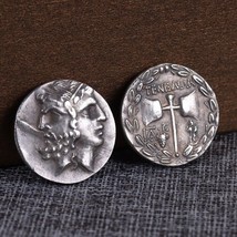 Ancient Greece Commemorative Silver Plated Coin Tenedos Troas Tetradrachm - £7.42 GBP