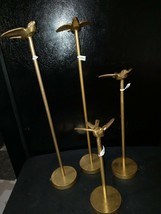 New Pier 1 Imports Bird Gold Metal Decor Perfect For The Bird Watchers Wedding - £132.46 GBP