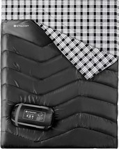 Extra Wide 2 Person Waterproof Cotton Flannel Sleeping Bag For Adults Ca... - £71.24 GBP