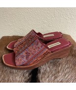 Naked Feet 7.5 Damask Beaded Floral Bohemian Sandal Clog - £35.95 GBP