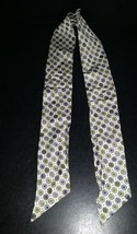 Vintage Ladies Print Satin Round Designs Neck Tie or Belt - $8.99