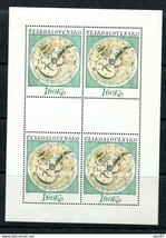 Czechoslovakia 1974 Souvenir Sheet 4 stamps+2 blank labels life with guitar 1292 - £3.87 GBP