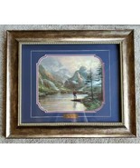 Framed Behind Glass Thomas Kinkade Almost Heaven Art Print Gold Plate Et... - £391.72 GBP