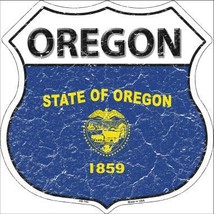 Oregon State Flag Highway Shield Metal Sign HS-145 - £22.34 GBP