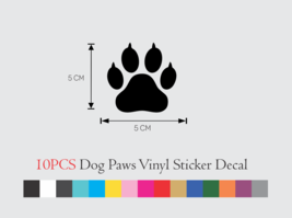 10 PCS Dog Paws Prints logo Vinyl Decal Sticker 2 Inch Set - £9.74 GBP+