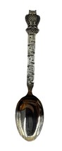 835 Silver Demitasse Spoon 4.25&quot; Greece Souvenir Pierced Key Handle Athe... - $371.86 MXN