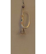 Antique Christmas Ornament Trumpet Horn Huge Mercury glass Color Dots 6&quot;... - $19.79