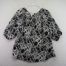 Ann Taylor Loft Shirt Womens Extra Large Petite Floral Peasant Top 3/4 Sleeve - £14.00 GBP