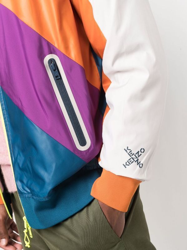 Kenzo Men's Color Block Sport Windbreaker Jacket Multicolor-Medium Item image 8