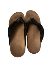 Vionic Knotted Thong Platform Wedges Rosalind Black Orthotic Womens Size 9 - $16.41
